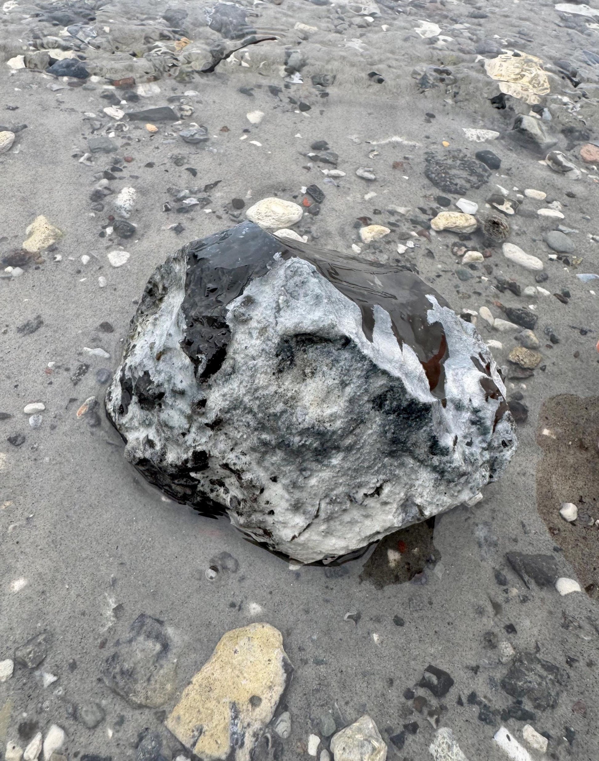 Viking Home Decor - Large Raw Black Baltic Flint Stone, Aquascape Centerpiece, Viking History