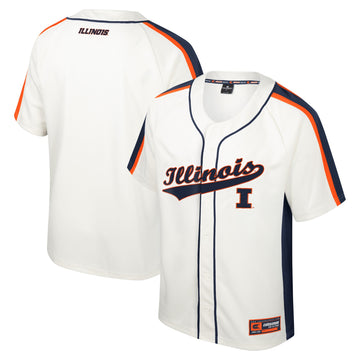Colosseum Ruth Button-up Illinois Fighting Illini cream jersey
