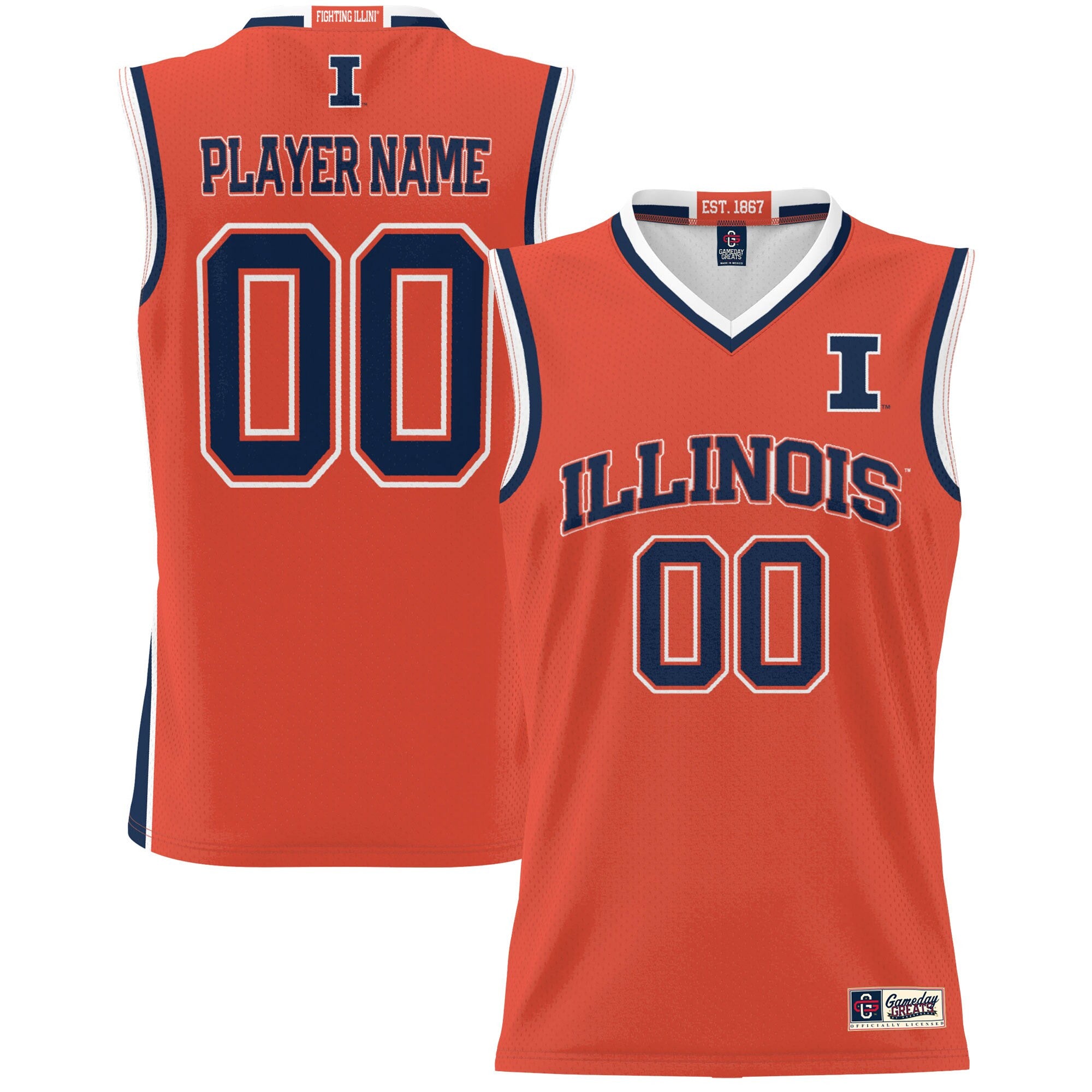 Illinois Fighting Illini orange jersey