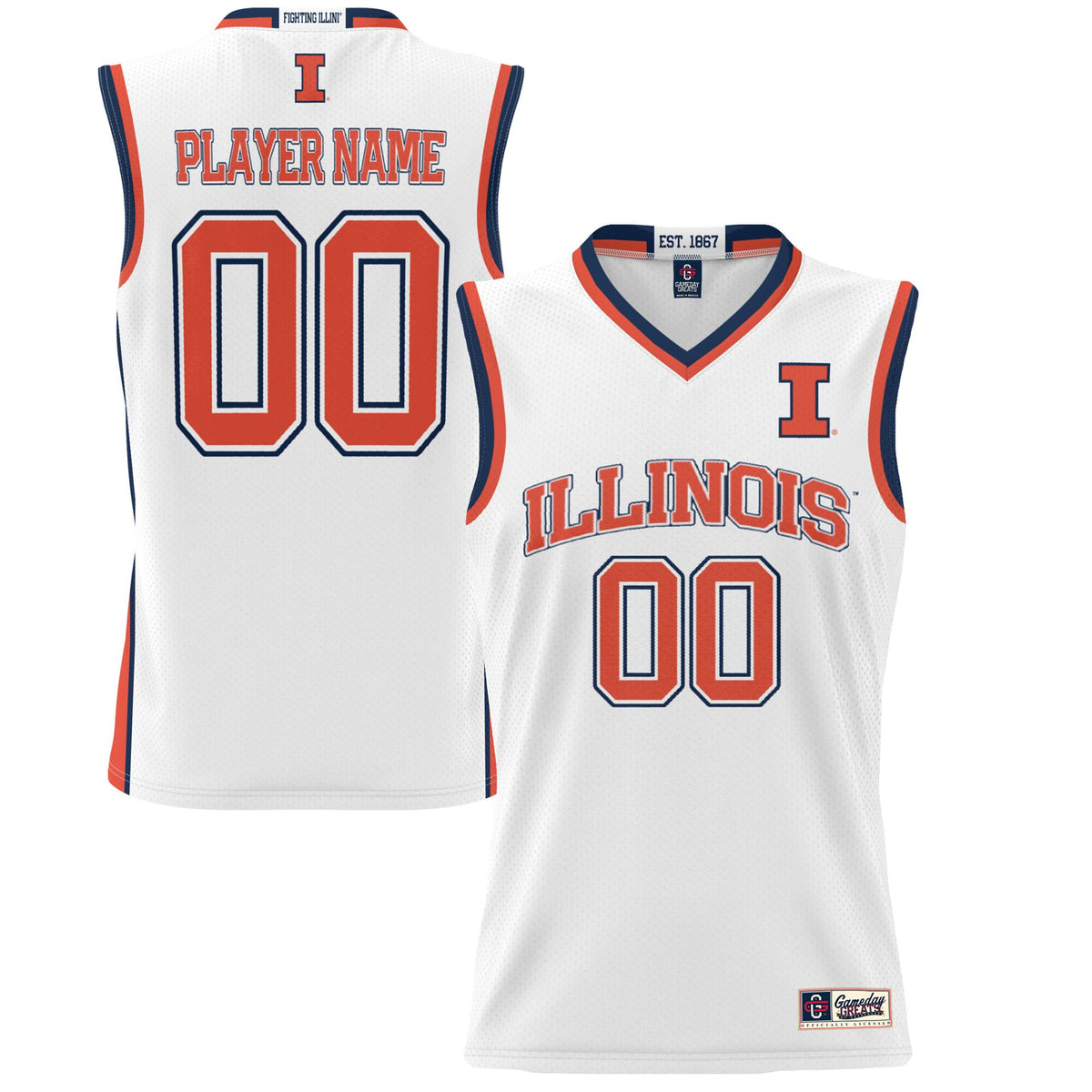 Illinois Fighting Illini white jersey