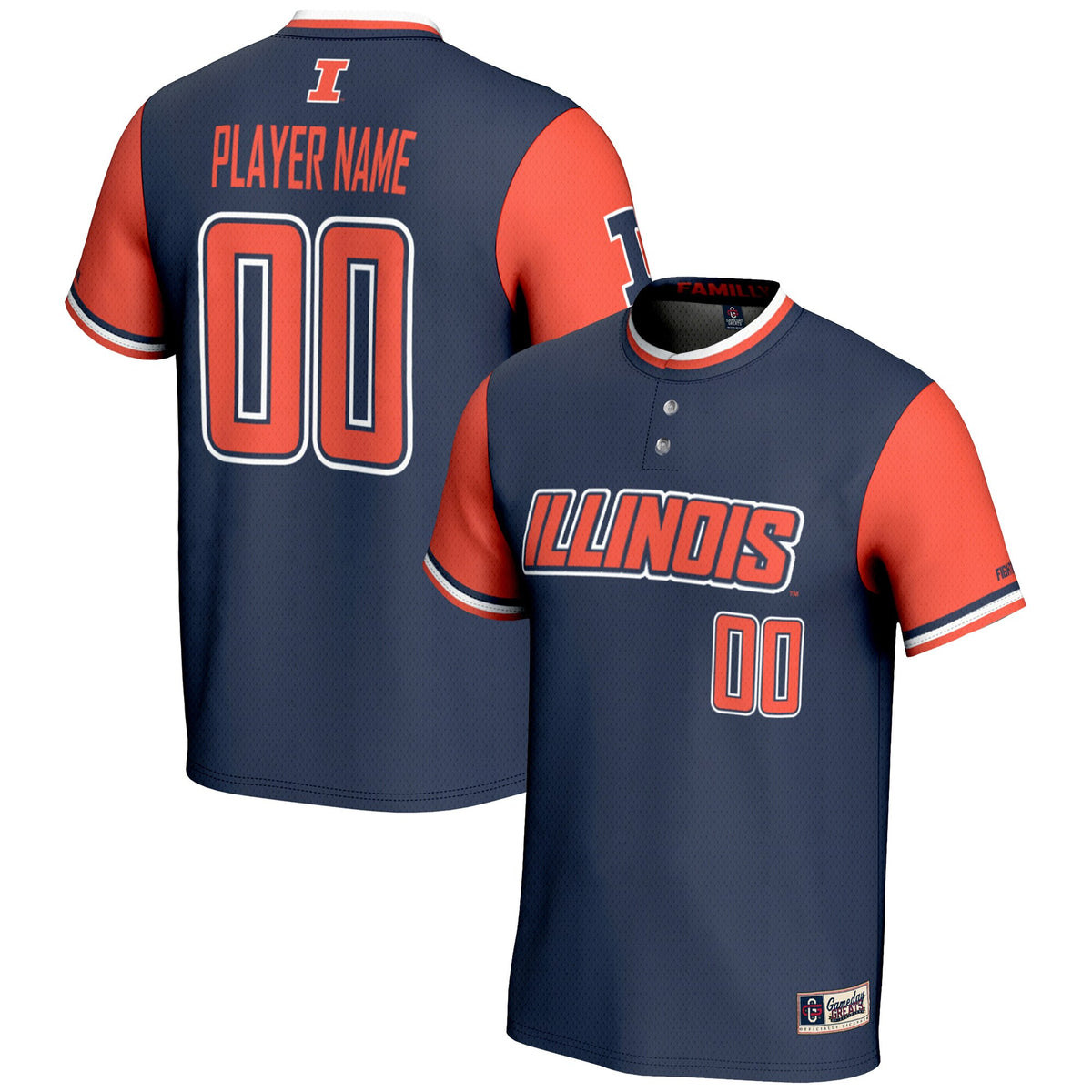 Softball Illinois Fighting Illini navy jersey