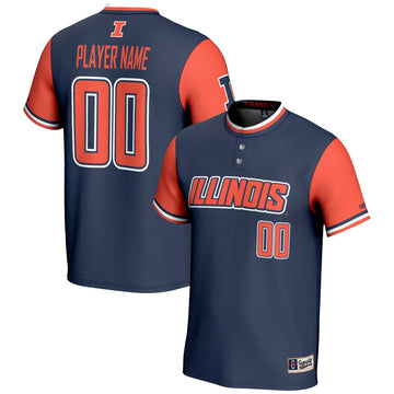 Softball Illinois Fighting Illini navy jersey