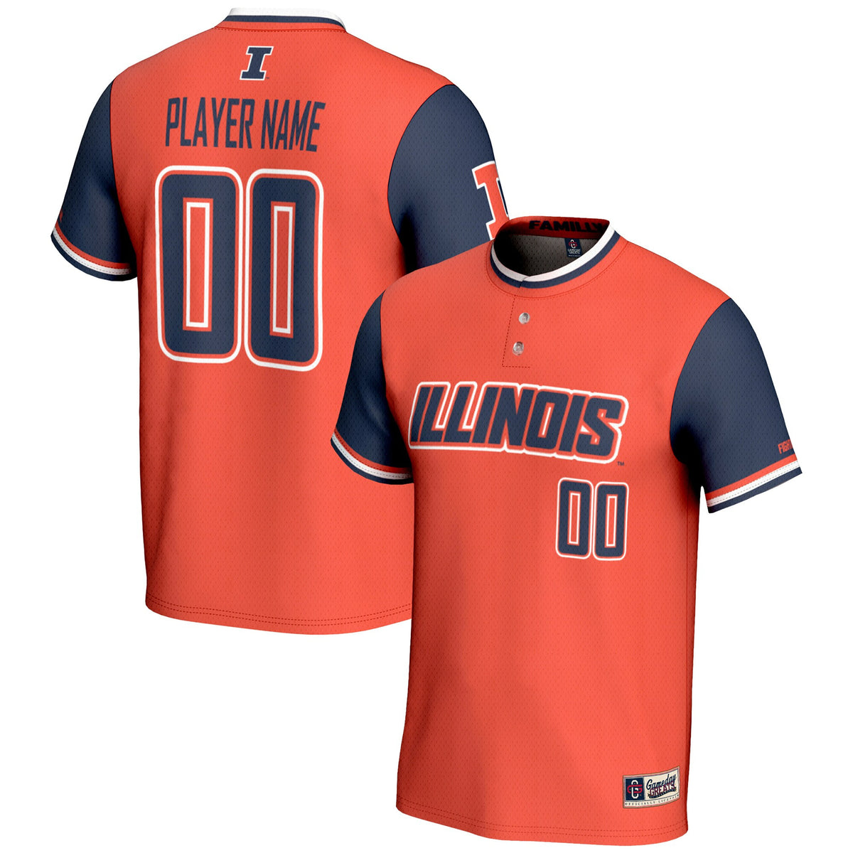 Softball Illinois Fighting Illini orange jersey