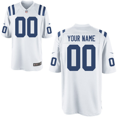 Custom Indianapolis Colts white Game jersey