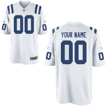 Custom Indianapolis Colts white Game jersey