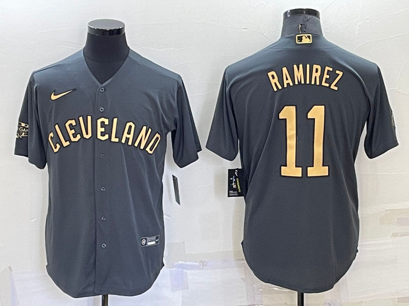 Jose Ramirez Cleveland Guardians charcoal All-Star jersey