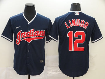 Francisco Lindor Cleveland Guardians black jersey
