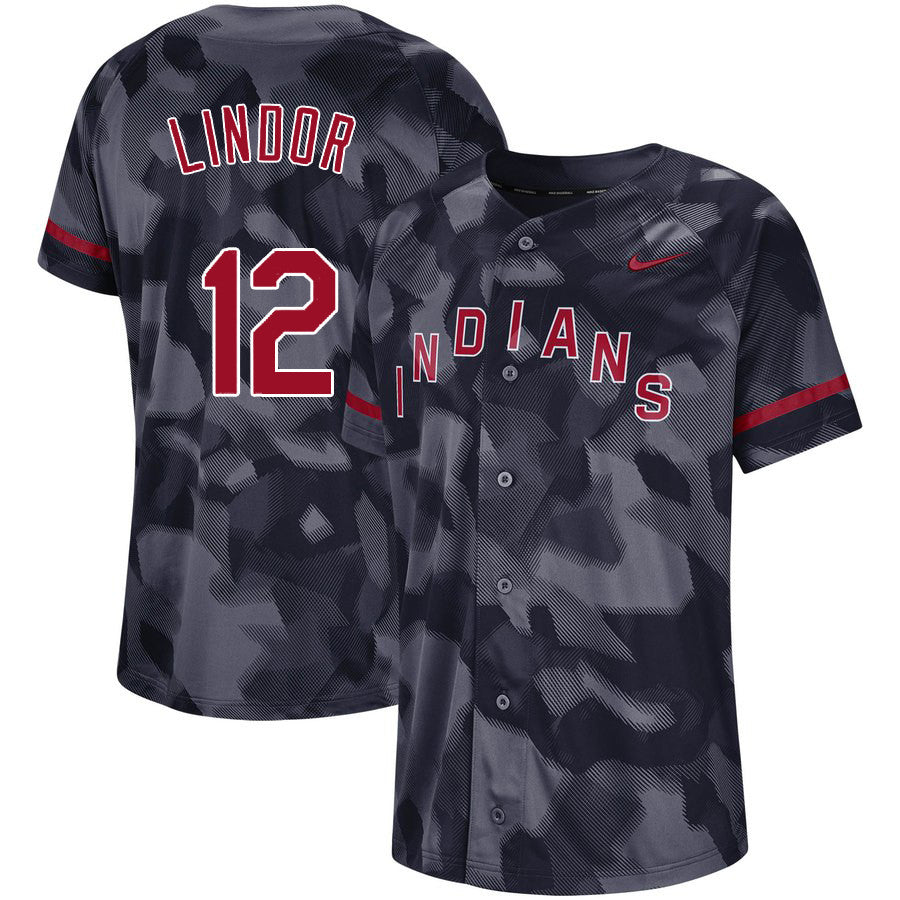 Francisco Lindor Cleveland Guardians black Fashion jersey