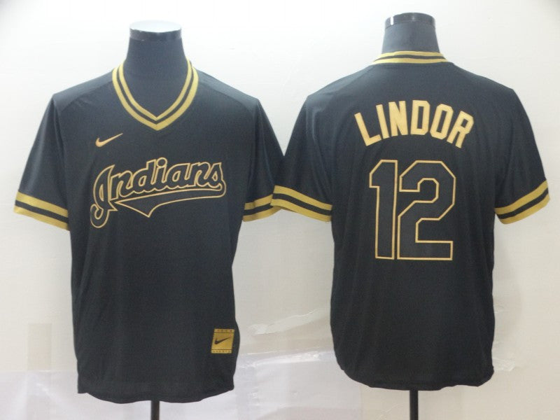 Francisco Lindor Cleveland Guardians black Legend jersey