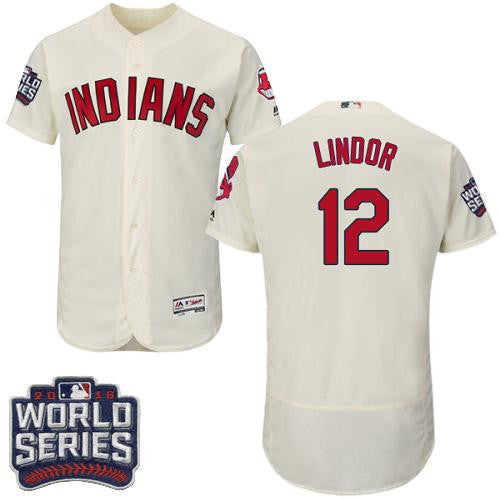 Francisco Lindor Cleveland Guardians cream Authentic jersey