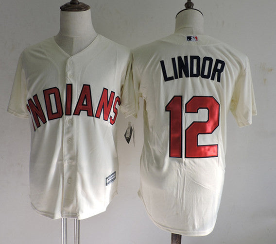 Francisco Lindor Cleveland Guardians cream jersey