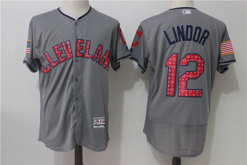 Francisco Lindor Cleveland Guardians gray jersey