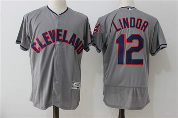 Francisco Lindor Cleveland Guardians gray jersey