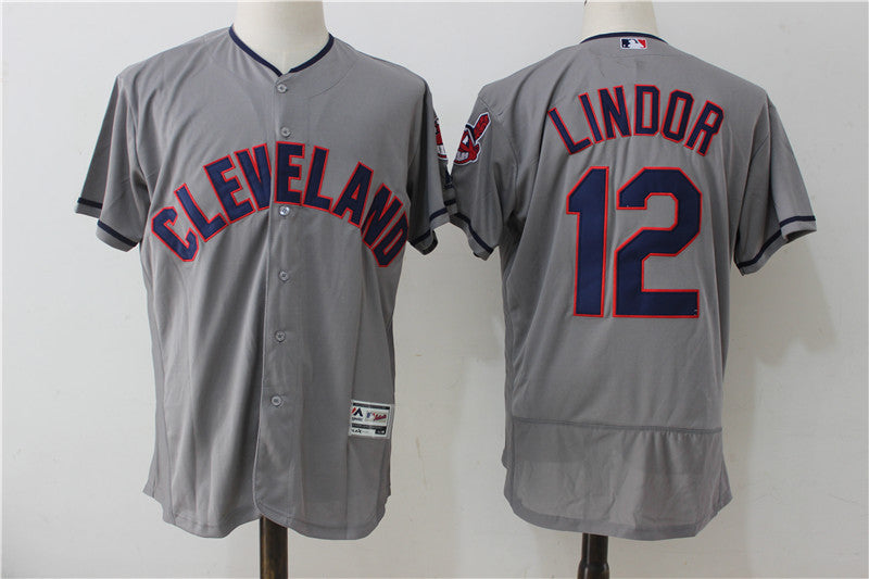 Francisco Lindor Cleveland Guardians gray jersey