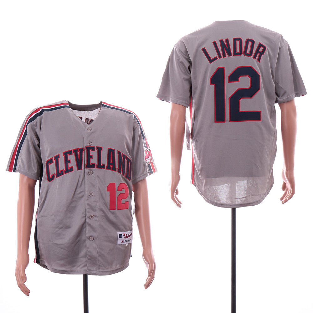 Francisco Lindor Cleveland Guardians gray jersey