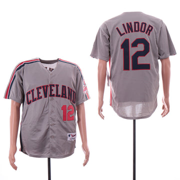 Francisco Lindor Cleveland Guardians gray jersey