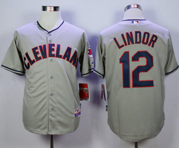 Francisco Lindor Cleveland Guardians grey jersey