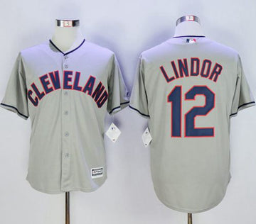 Francisco Lindor Cleveland Guardians grey jersey