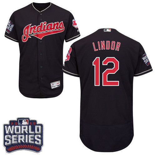 Francisco Lindor Cleveland Guardians navy jersey