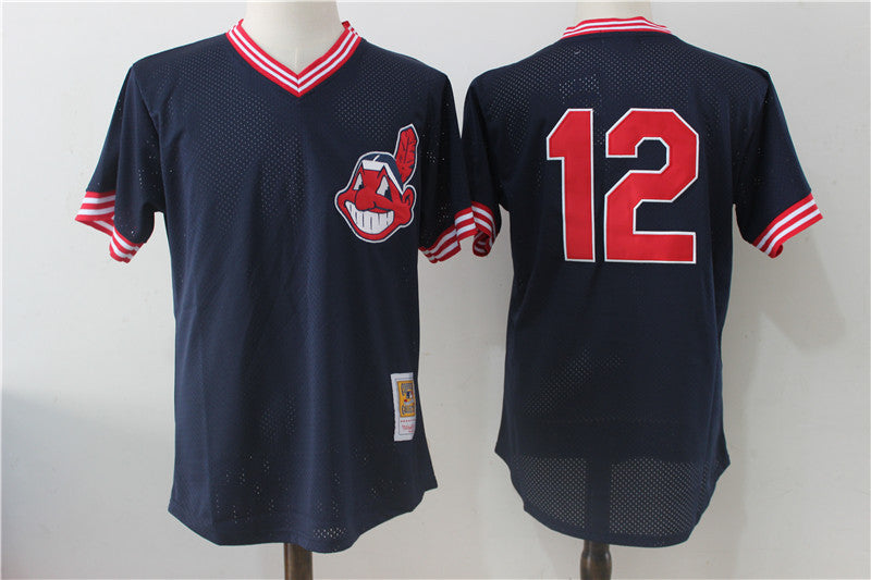 Francisco Lindor Cleveland Guardians navy Cooperstown jersey