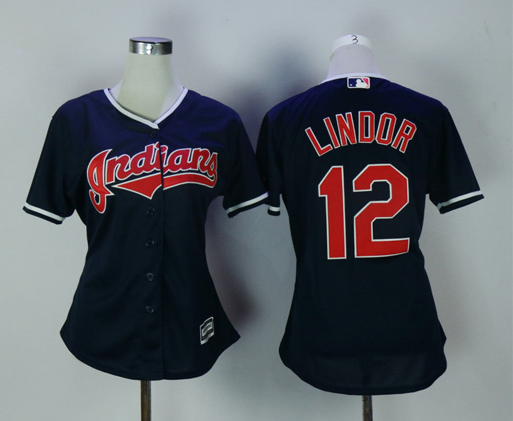 Francisco Lindor Cleveland Guardians navy jersey