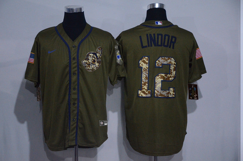 Francisco Lindor Cleveland Guardians olive jersey