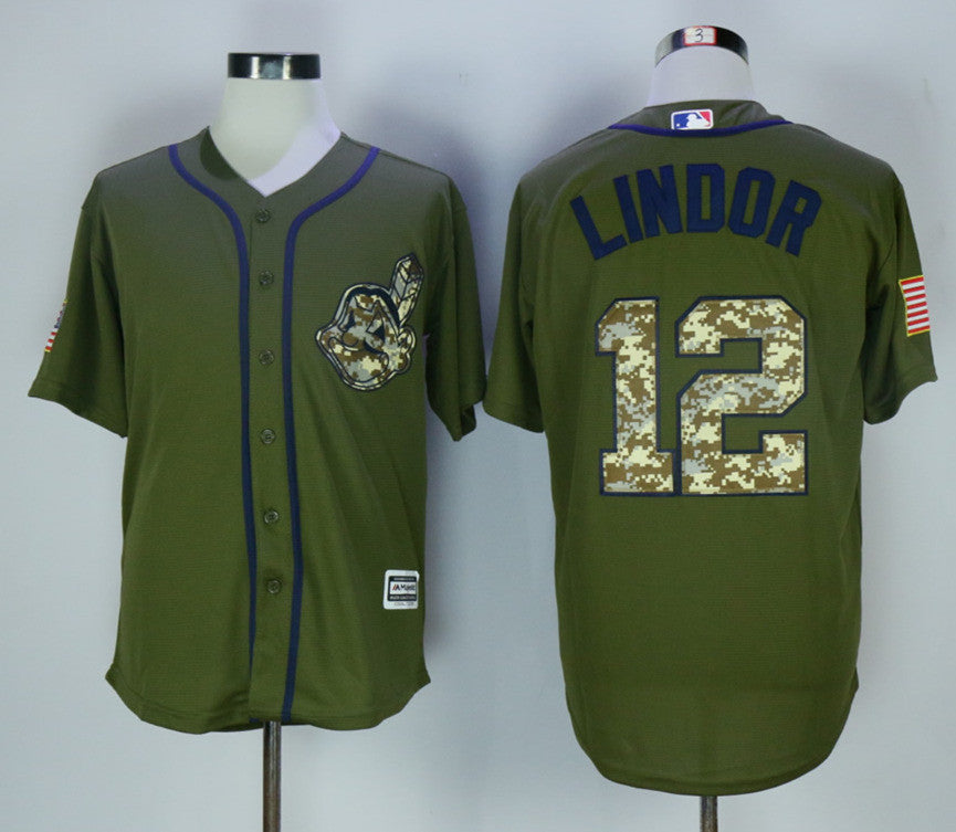 Francisco Lindor Cleveland Guardians olive jersey