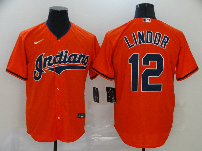 Francisco Lindor Cleveland Guardians orange jersey