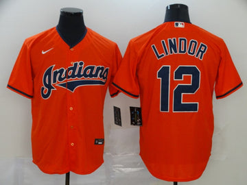 Francisco Lindor Cleveland Guardians orange jersey