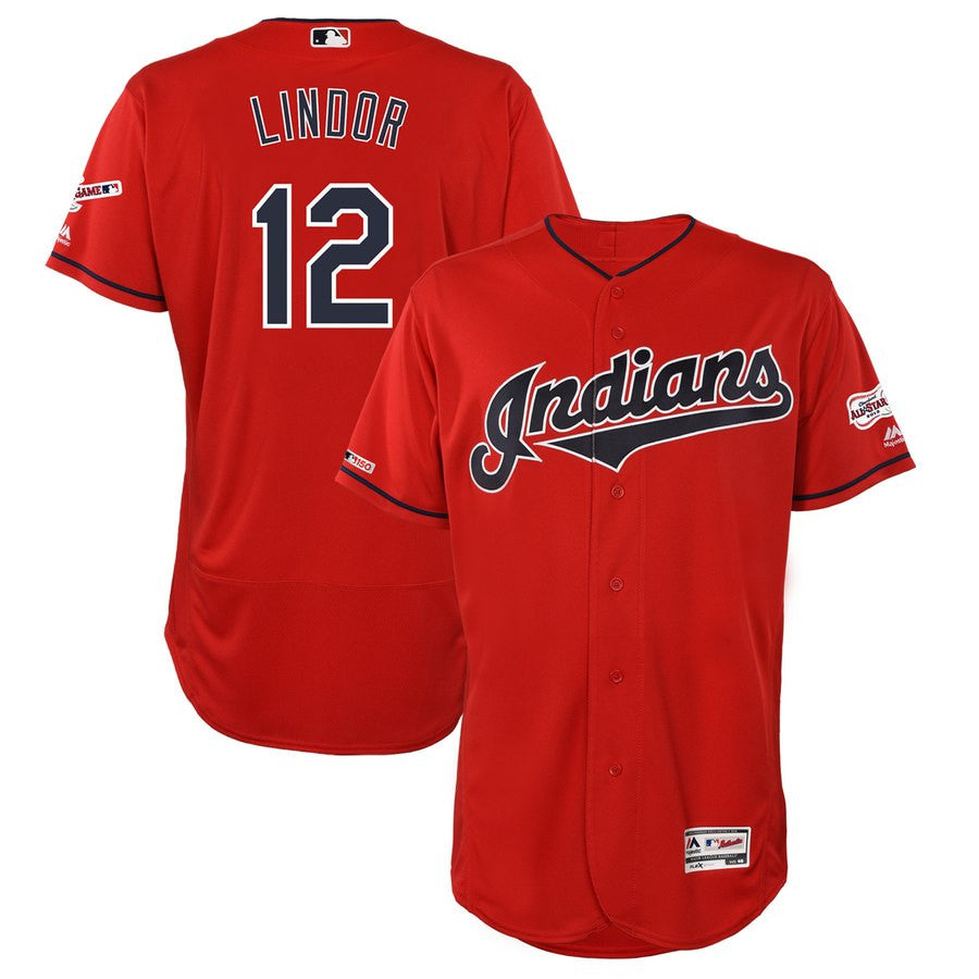 Francisco Lindor Cleveland Guardians red jersey