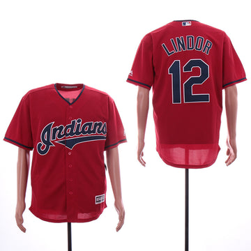 Francisco Lindor Cleveland Guardians red jersey