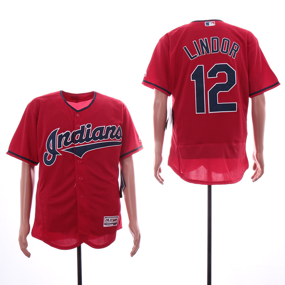 Francisco Lindor Cleveland Guardians red jersey