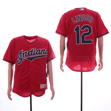 Francisco Lindor Cleveland Guardians red jersey