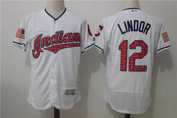 Francisco Lindor Cleveland Guardians white jersey