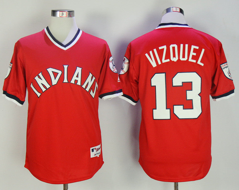 Omar Vizquel Cleveland Guardians red Throwback jersey