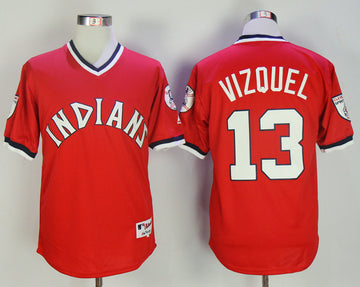 Omar Vizquel Cleveland Guardians red Throwback jersey