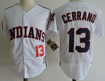 Pedro Cerrano Cleveland Guardians white Cooperstown jersey