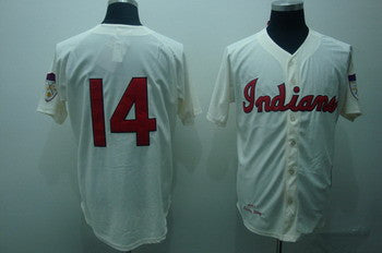 Larry Doby Cleveland Guardians cream Throwback jersey
