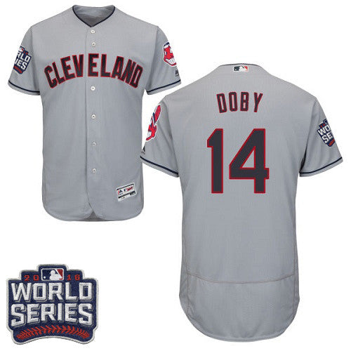 Larry Doby Cleveland Guardians gray jersey