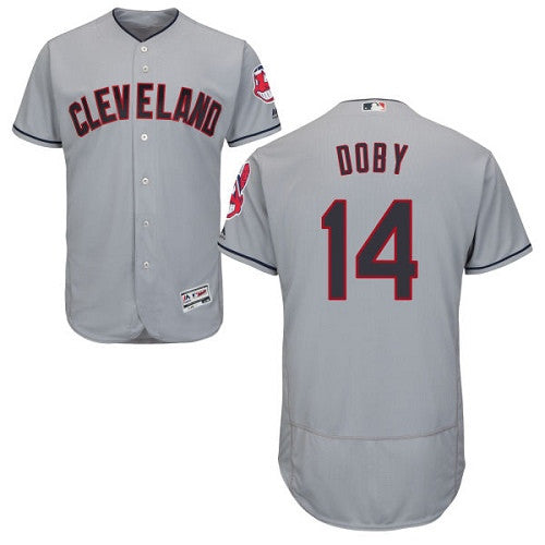 Larry Doby Cleveland Guardians gray jersey