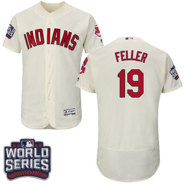 Bob Feller Cleveland Guardians cream jersey