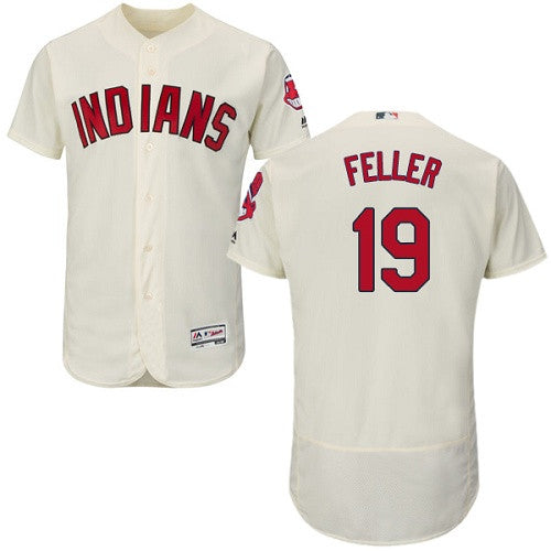 Bob Feller Cleveland Guardians cream jersey
