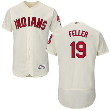 Bob Feller Cleveland Guardians cream jersey
