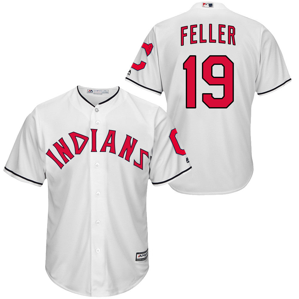 Bob Feller Cleveland Guardians white jersey