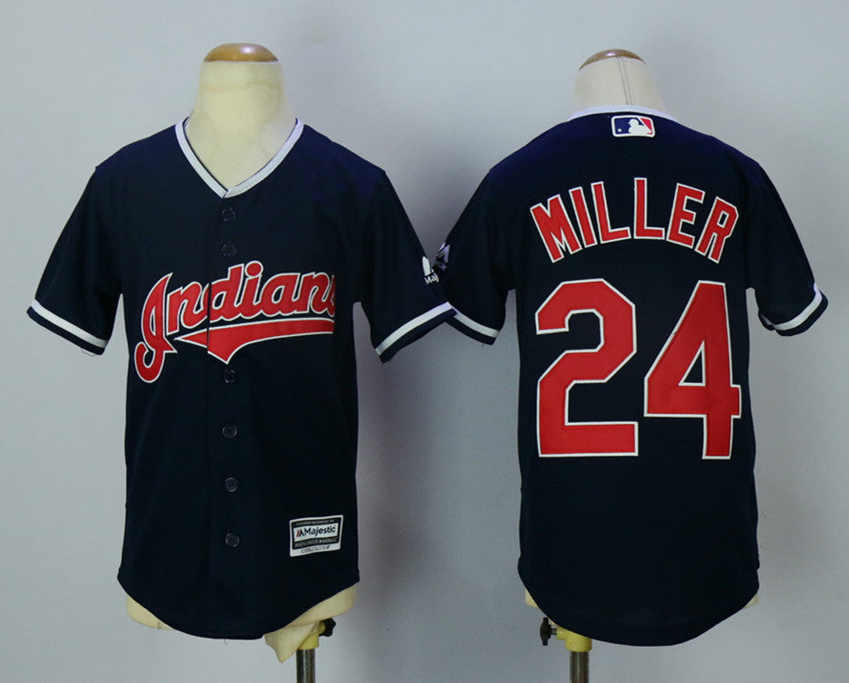 Andrew Miller Cleveland Guardians navy jersey
