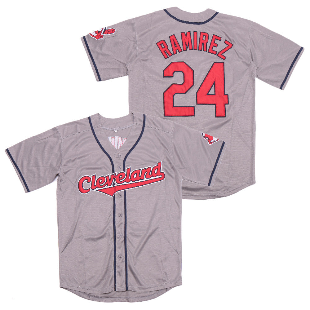 Manny Ramirez Cleveland Guardians gray jersey