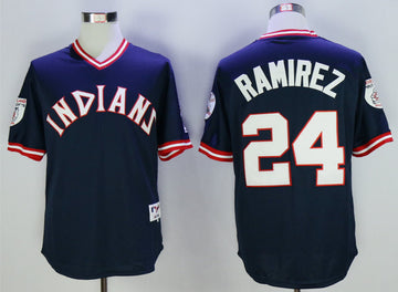 Manny Ramirez Cleveland Guardians navy jersey