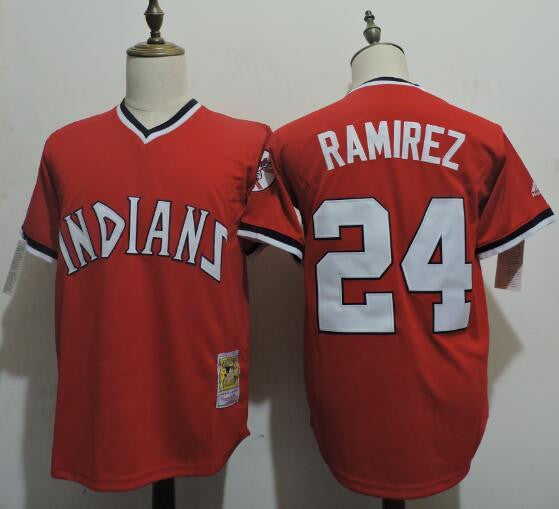 Manny Ramirez Cleveland Guardians red Throwback jersey