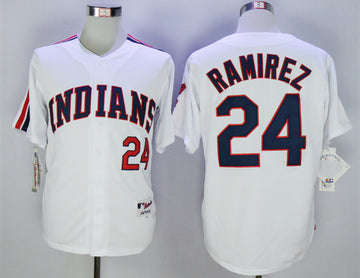 Manny Ramirez Cleveland Guardians white Throwback jersey