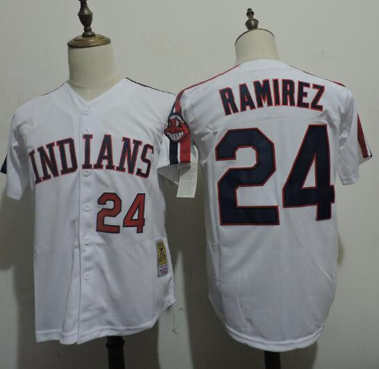 Manny Ramirez Cleveland Guardians white Throwback jersey